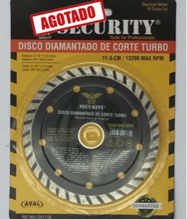 DISCO DIAMANTADO TURBO SECURITY