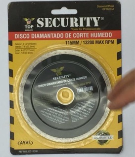 DISCO DIAMANTADO LISO SECURITY