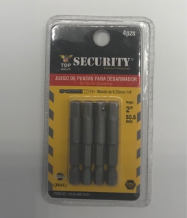 JUEGO DE PUNTAS X 4 SECURITY