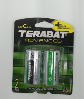 BATERIA DE CARB√ìN TIPO C X2 TERABAT