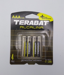 BATERIA ALCALINA AAA X4 TERABAT CART